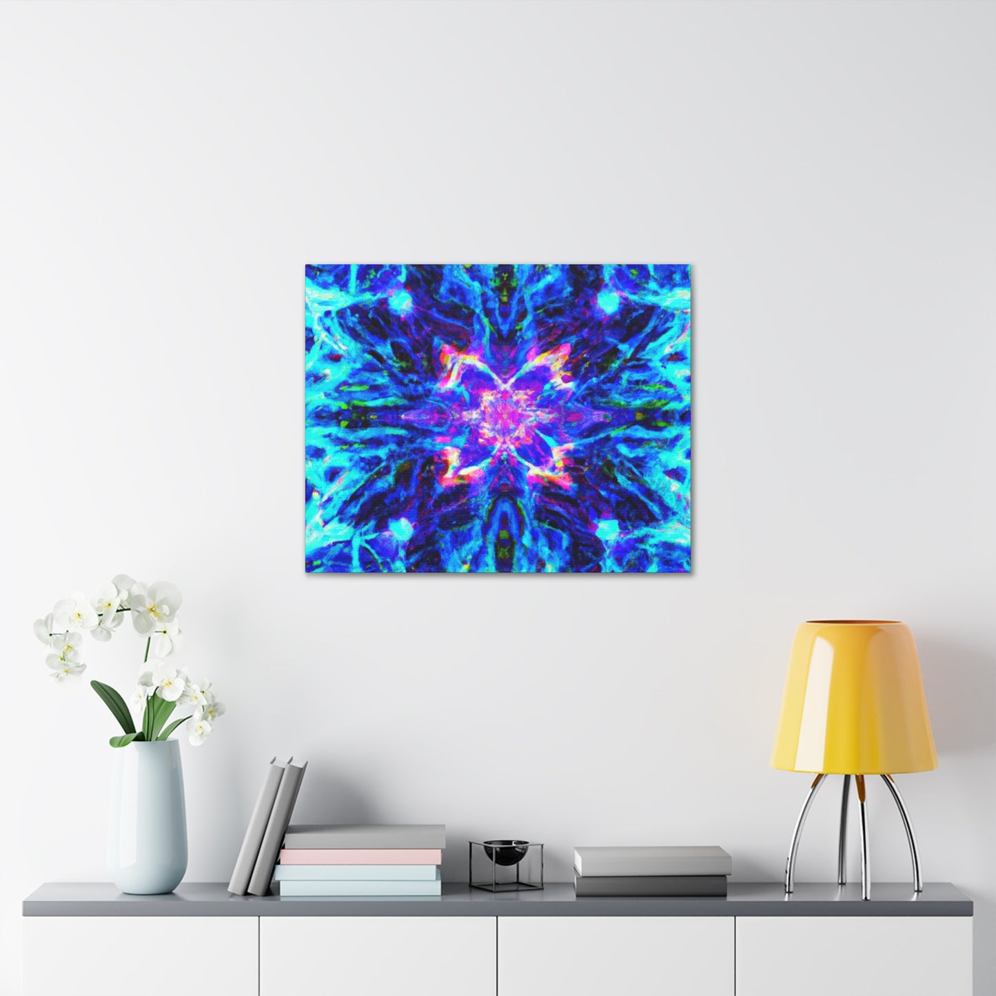 Neon Infinity Odyessy Trippy Infinity Patterns Art Canvas