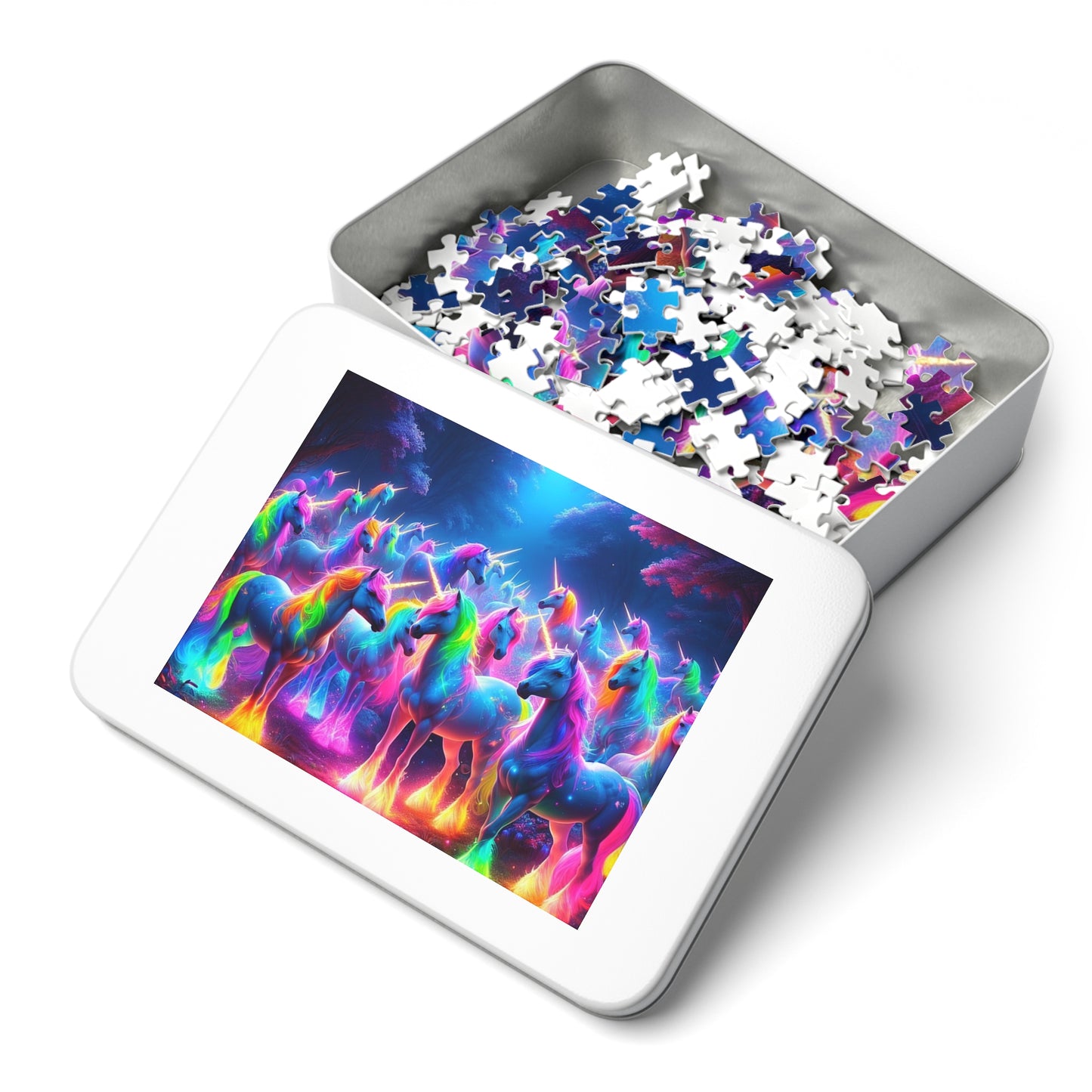 Neonu-Cluster - Neon Unicorns Puzzle 30, 110, 252, and 1000 Pieces