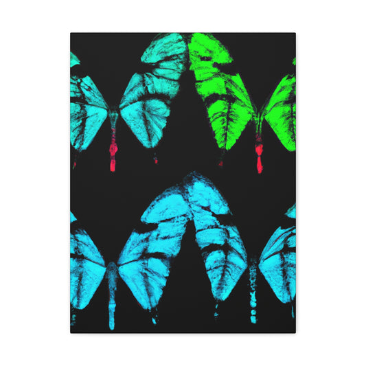 "Neon Butterfly Dreams" Neon Butterflies  Art Canvas