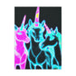 "Neon Magic: The Rainbow of Unicorns". NEON Unicorns Art Canvas