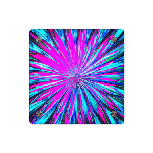 Cosmic Oasis Prismatic Dreaming. Trippy Infinity Patterns Acrylic Art Panel