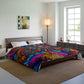 Vibrant Neon Aquascape Infinity Trippy Infinity Patterns Comforter Blanket