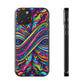 'Infinite Neon Illusion' Infinity Patterns Art Polycarbonate Phone Case