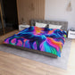 Mariano Filoteo - NEON Unicorns Microfiber Duvet Cover