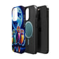 Neon Nocturnal Orbitals. Neon Owls Premium Art Magsafe Magnet Tough IPhone 13 14 15 Pro Plus Max and Mini in Matte and Glossy Phone cases