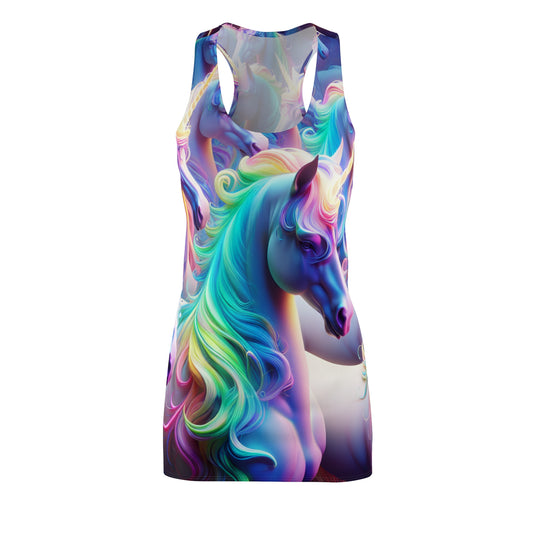 Neon Unicornaria Neon Unicorns Racerback Dress