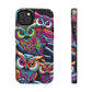 "Neon Nocturne" NEON Owls Tough Phone Case