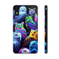 'Flock of Electric Flamses' NEON Owls Tough Phone Case