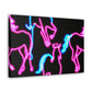 "Enchanted Fluorescence" NEON Unicorns Art Canvas