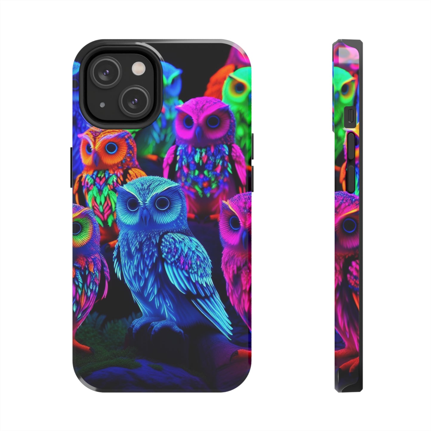 Neon Nocturne. NEON Owls Tough Phone Case