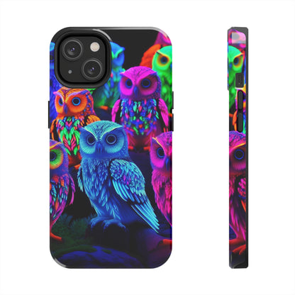 Neon Nocturne. NEON Owls Tough Phone Case