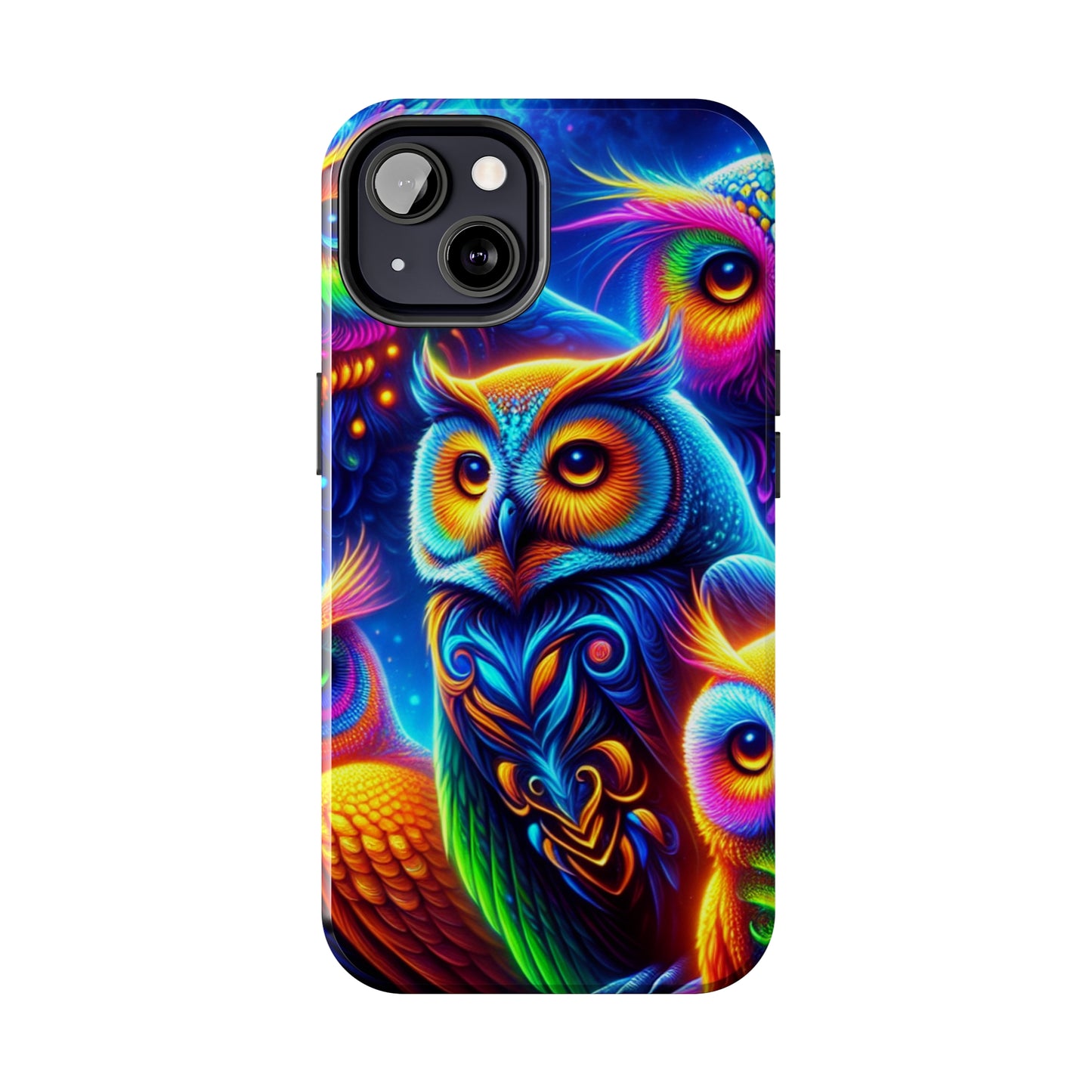 Neon Night Owls. NEON Owls Tough Phone Case