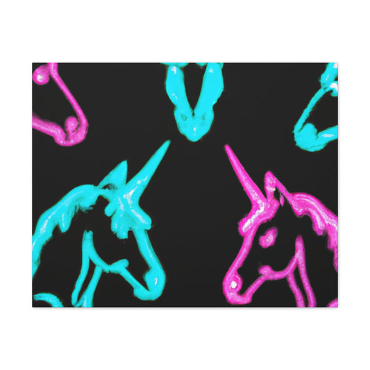 Neon Night Unicorn Prism NEON Unicorns Art Canvas