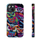 "Neon Nocturne" NEON Owls Tough Phone Case
