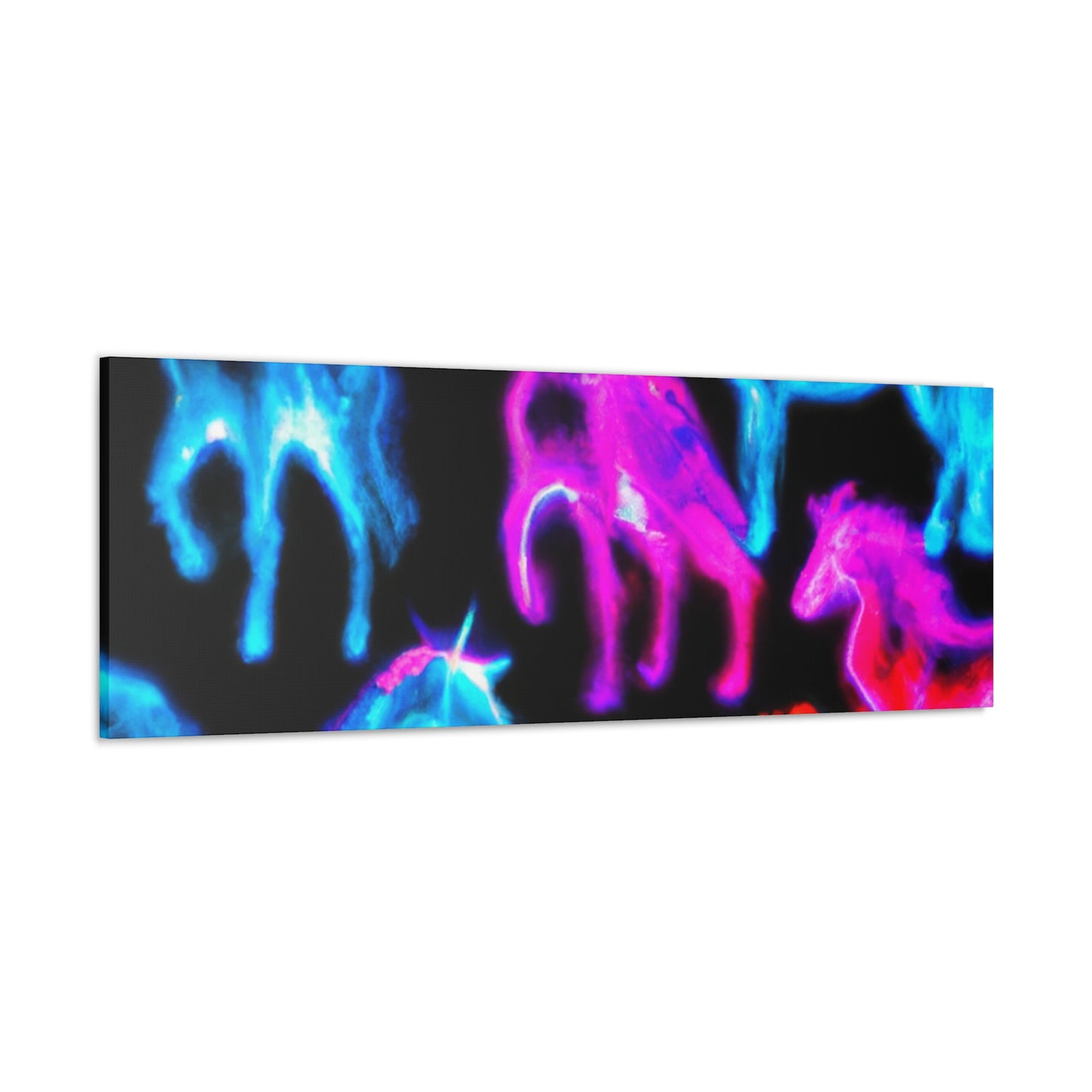 Neon Unicorn Fantasia NEON Unicorns Art Canvas