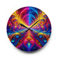 Vibin' Neon Infinity. Infinity Patterns Art Acrylic Clock
