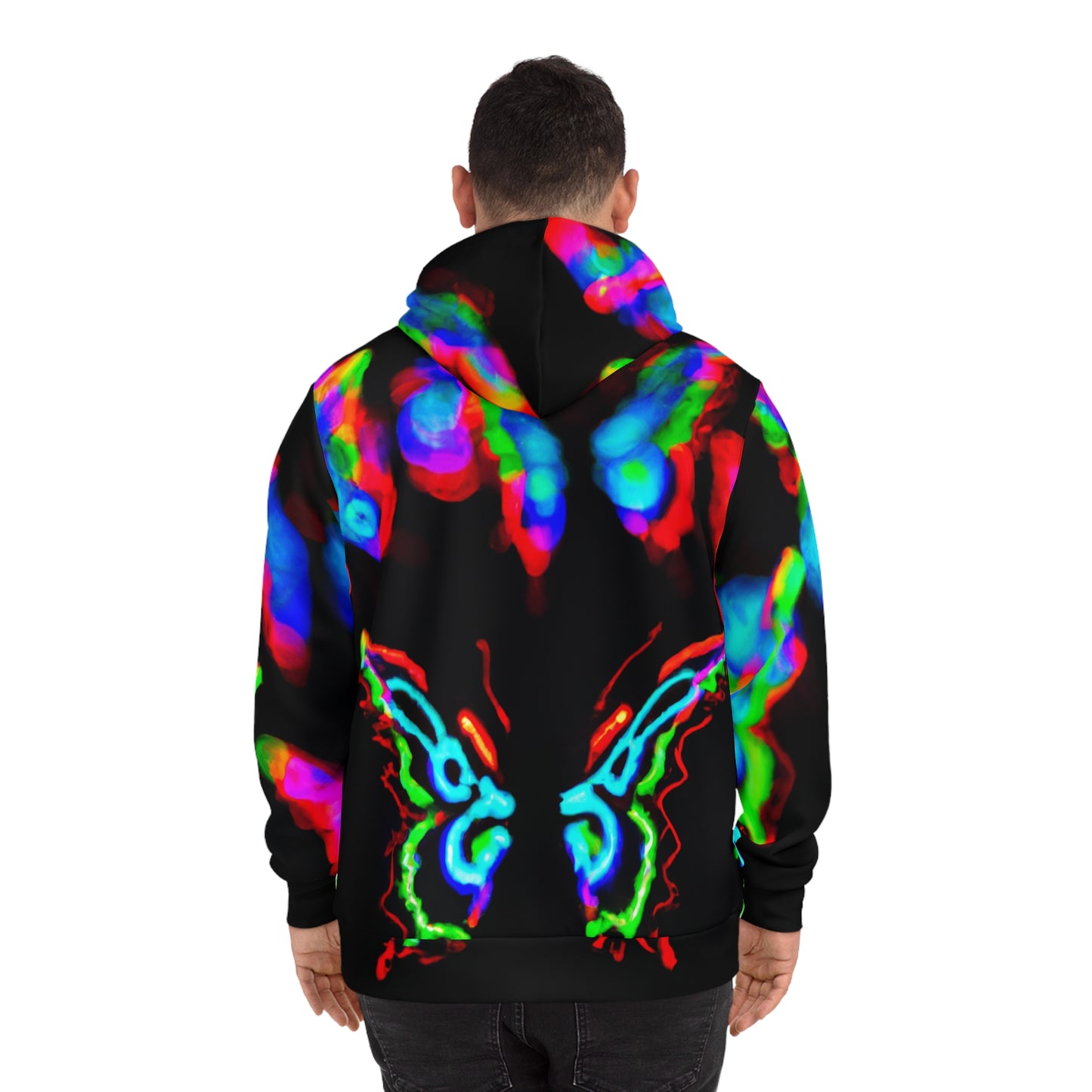 Vivid Butterflies Aurora - Butterflies AOP Hoodie