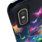 Neon Butterflies In Flight. NEON Butterflies Tough Phone Case