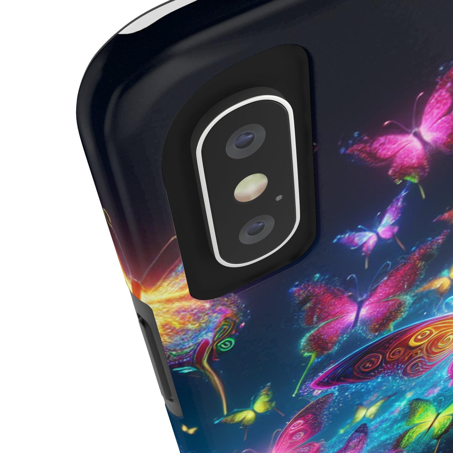 Neon Butterflies In Flight. NEON Butterflies Tough Phone Case