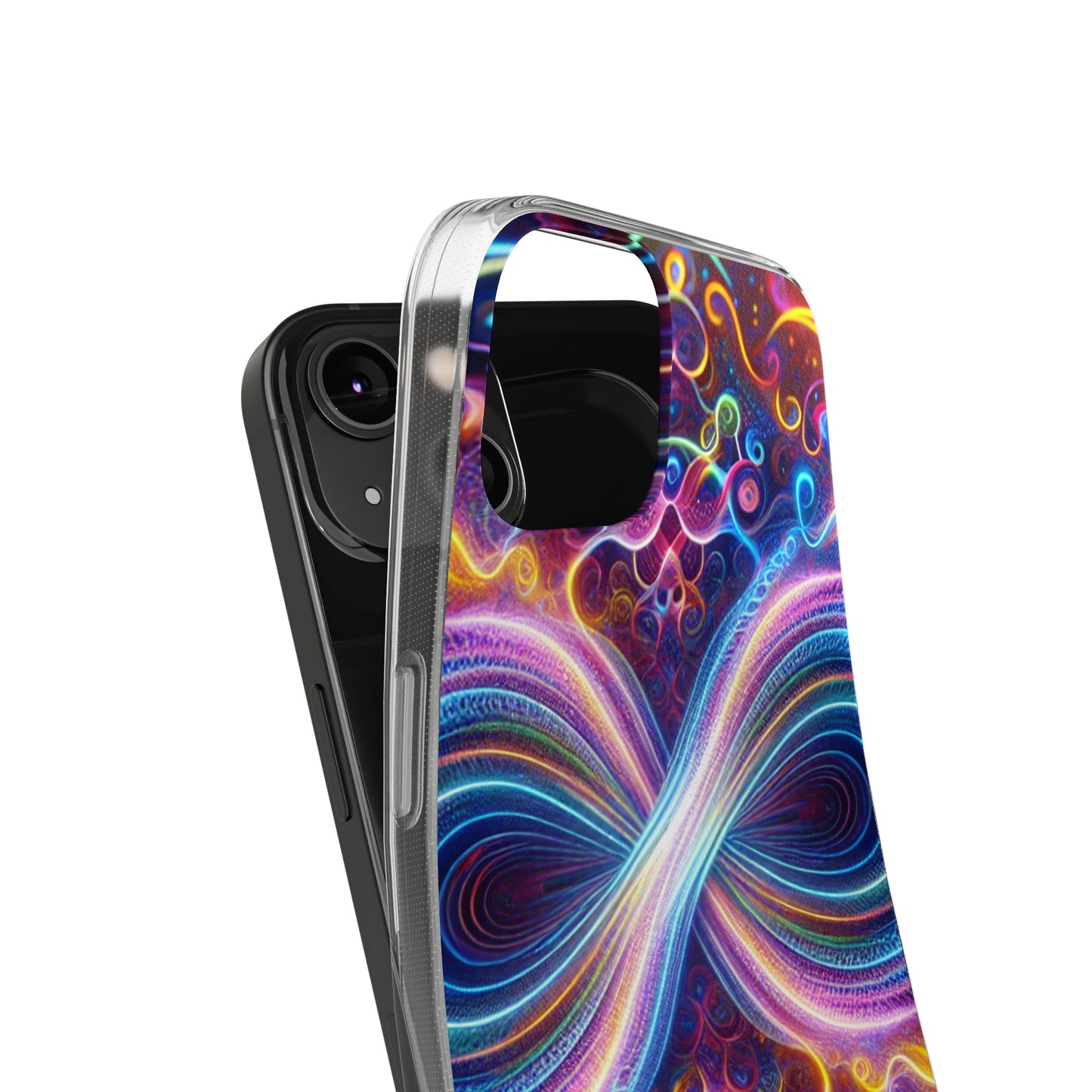 "Neon Infinity Bliss" Infinity Patterns Art Polycarbonate Phone Case