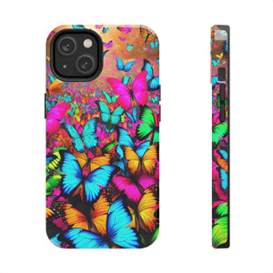 "Neonardie's Dreamscape" NEON Butterflies Tough Phone Case