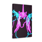 Neon Splendor of Unicorns. NEON Unicorns Art Canvas