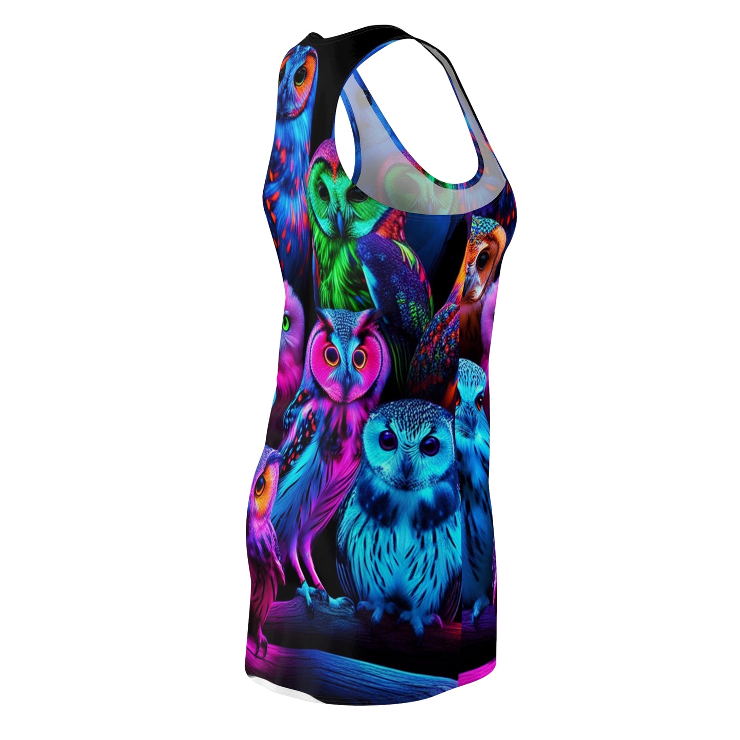 Neon Nocturne Neon Owls Racerback Dress