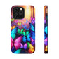 "Radiant Glowing Flight" Neon Butterflies Premium Art Magsafe Magnet Tough IPhone 13 14 15 Pro Plus Max and Mini in Matte and Glossy Phone cases