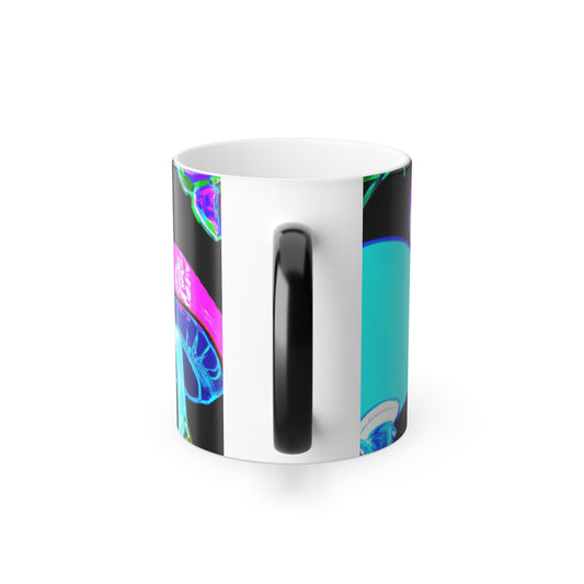 "Luminous Fanciful Glade" Mushrooms & Butterflies 11oz Color Morphing Mug