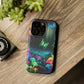 Neon Nocturne. Neon Butterflies and Mushrooms Premium Art Magsafe Magnet Tough IPhone 13 14 15 Pro Plus Max and Mini in Matte and Glossy Phone cases