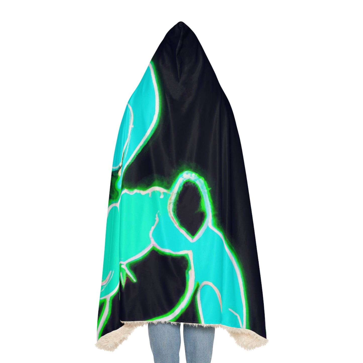 'Neon Dreams' - NEON Unicorns Art Hooded Snuggle Blanket