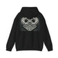 "Boundless Love: An Ode to Eternity" - Trippy Infinite Love Heart Patterns Black Unisex Hoodie