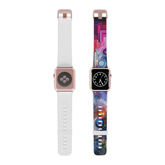 "Neon Pixel Illumination" - Trippy Infinity Patterns Iwatch Band