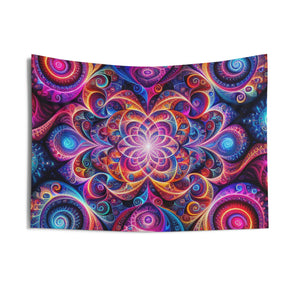 Psychedelic Infinity Nebula. Infinity Patterns Art Tapestry