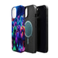 "Neon Fantasyland" Neon Unicorns Premium Art Magsafe Magnet Tough IPhone 13 14 15 Pro Plus Max and Mini in Matte and Glossy Phone cases
