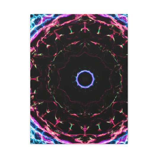 Vortex of Vibrancy Trippy Infinity Patterns Art Canvas