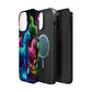 Neon Rainbow Herd. Neon Unicorns Premium Art Magsafe Magnet Tough IPhone 13 14 15 Pro Plus Max and Mini in Matte and Glossy Phone cases