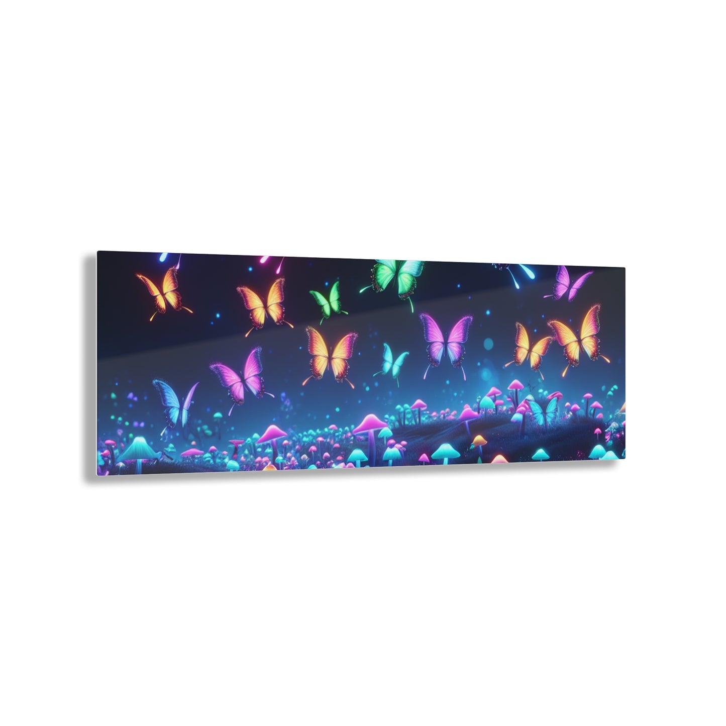 Fantasmagorical Foliage Butterflies & Mushrooms 1/4" Glossy Acrylic Art