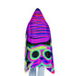 "Owlight." - NEON Owls Art Hooded Snuggle Blanket