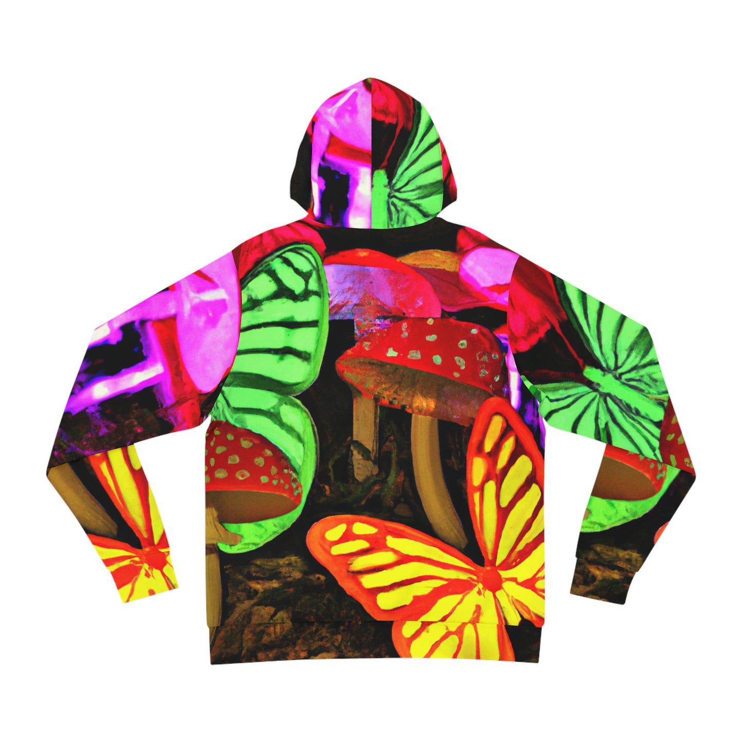 Neon Flytopia. - Butterflies & Mushrooms AOP Hoodie