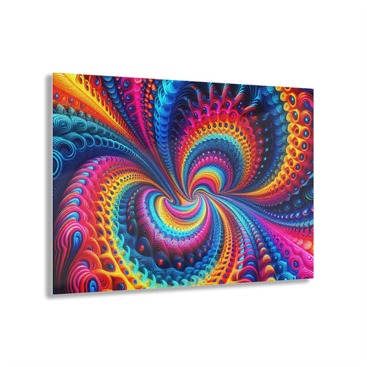 Aurora Fluxion. Trippy infity Pattern 1/4" Glossy Acrylic Art