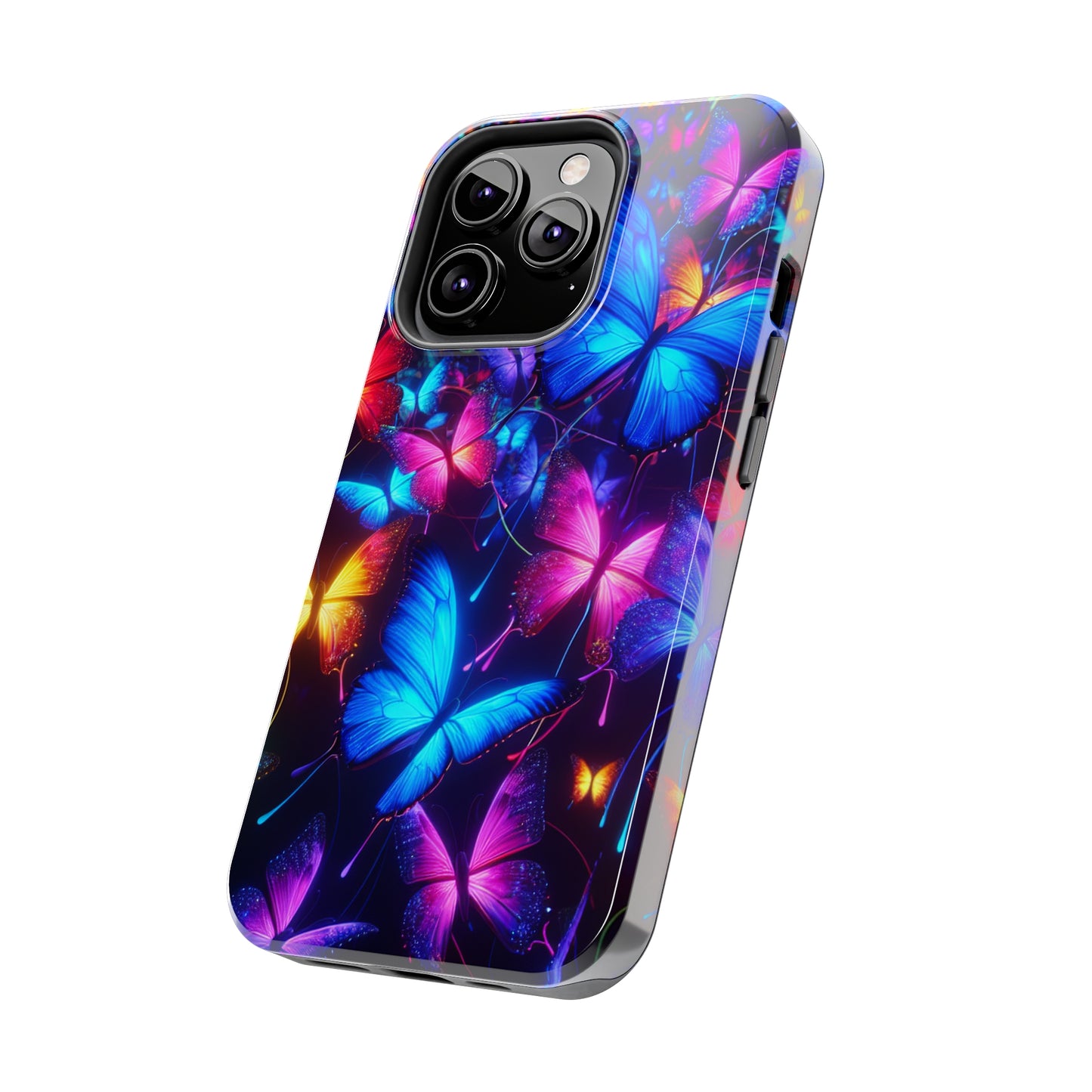 'Metamorphic Brilliance' NEON Butterflies Tough Phone Case