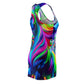 "Enchanting Neon Dreams" Neon Unicorns Racerback Dress