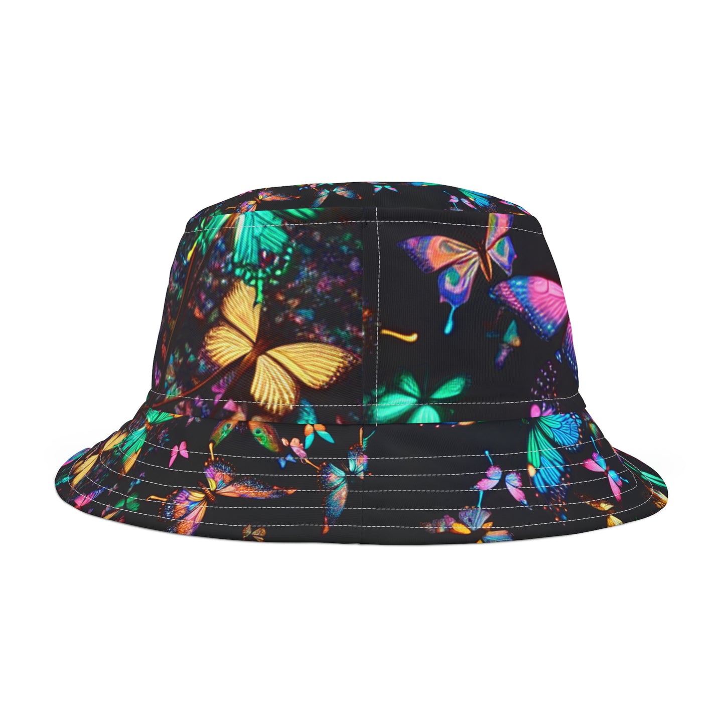 Neonaura Butterflies. Neon Butterflies Bucket Hat