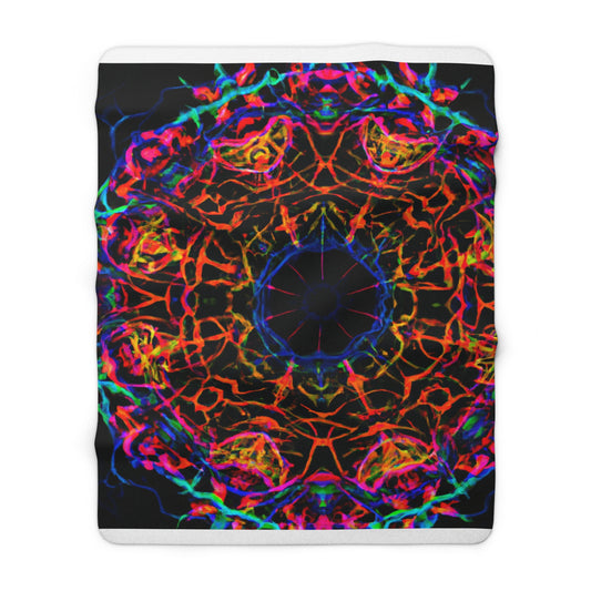 Sir Everard Pomeroy - Trippy Infinity Patterns Sherpa Blanket