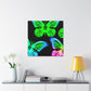 "Neon Dreamweavers". Neon Butterflies  Art Canvas