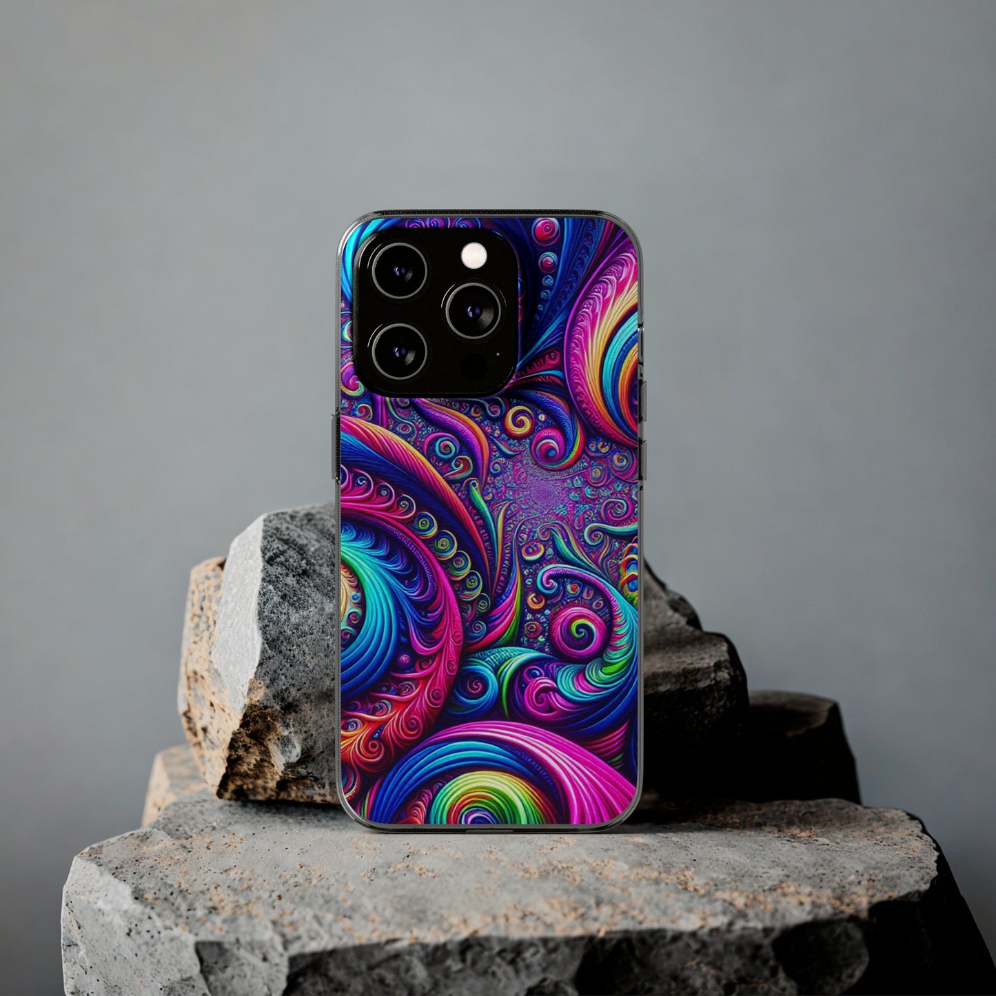 "VibranTrip Neonfinity" Infinity Patterns Art Polycarbonate Phone Case