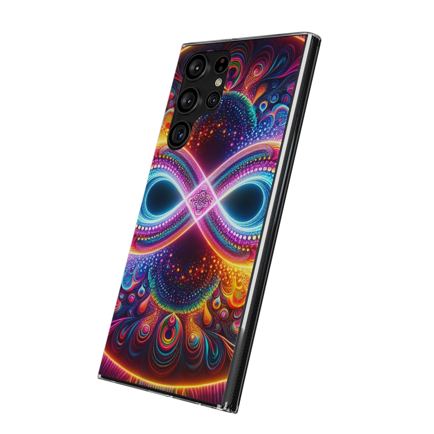 "Neon Psychedelic Infinity" Infinity Patterns Art Polycarbonate Phone Case