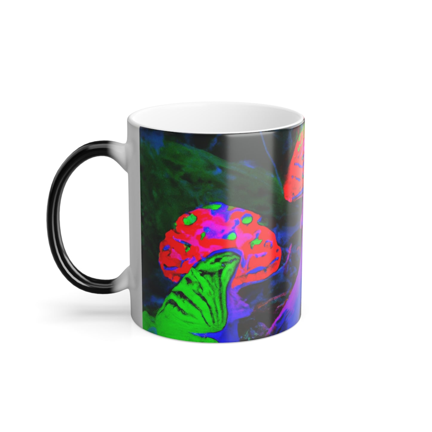 neon Butterfly Dreamscape Mushrooms & Butterflies 11oz Color Morphing Mug