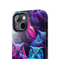 "Vivid Neon Nocturnal Symphony" NEON Owls Tough Phone Case